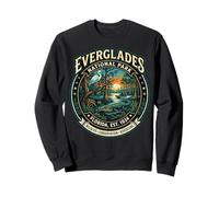 Everglades National Park Florida Vintage Cocodrilo Pantano Arte Sudadera