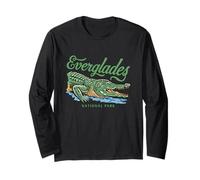 Everglades National Park Wildlife Florida Cocodrilo Vintage Manga Larga