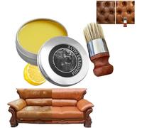 Evergloss ungüento para reparación de muebles de cuero, bálsamo de muebles Evergloss con cepillo aplicador, bálsamo de muebles para madera de cuero, restaurador de acondicionador de cuero y pulido