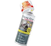 Everglue Spray adhesivo de calidad profesional permanente con válvula de cabezal de pulverización variable, adhesivo de contacto para una adhesión extra fuerte (1 x spray adhesivo con cabezal de