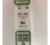 evergreen 413 perfiles Cuadrados, 600 x 4,8 x 12,7 mm, 3 Unidades