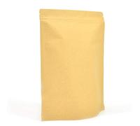 Evergreen 50 bolsas de embalaje de papel kraft de fondo plano con lámina interior, reutilizables, cremallera/sellado al calor, para té, granos de café, nueces, semillas, frutas secas (170 x 240 mm)