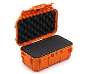 Evergreen 57 - Funda protectora impermeable para caja seca con espuma Pick & Pluck - Seguro de viaje/Mil Spec/Fabricado en Estados Unidos - para cámaras, teléfonos, senderismo, paseos en barco, deportes acuáticos, cámaras de acción (naranja)