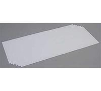 evergreen 9103 - Lámina de poliestireno (200 x 530 x 0,50 mm, 6 Unidades), Color Blanco