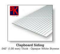 Evergreen Estireno 4041 1 x .102cm 1.0mm Espaciado 15.2cmx30.5cmx.102cm Grosor '