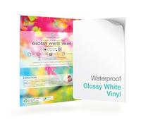 Evergreen Goods - 10 hojas de papel adhesivo de vinilo blanco brillante impermeable A4 | Papel adhesivo imprimible para impresoras de inyección de tinta y láser | Hojas adhesivas para impresión de