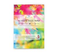 Evergreen Goods - 100 hojas A3 de 420 x 297 mm, papel autoadhesivo mate blanco para impresoras de inyección de tinta y láser, papel imprimible con parte trasera adhesiva, ideal para etiquetas