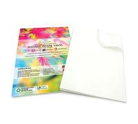 Evergreen Goods - 20 hojas de papel adhesivo blanco brillante A4, resistente al agua e impresión láser, etiqueta autoadhesiva
