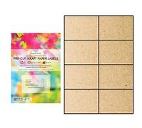 Evergreen Goods - 240 etiquetas de papel kraft mate, 2 x 4 (8 etiquetas por hoja A4, etiquetas de tamaño de 105 mm x 74,3 mm), 30 hojas, papel autoadhesivo para impresoras de inyección de tinta y