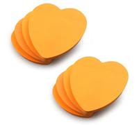Evergreen Goods - 8 blocs de notas adhesivas en forma de corazón, color naranja neón, 100 hojas por bloc, 7,6 x 7,6 cm, notas adhesivas extraíbles para oficina, escuela, hogar, regalo de San Valentín