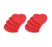 Evergreen Goods - 8 blocs de notas adhesivas en forma de corazón rojo, perfectas para aniversario, cumpleaños, regalos de San Valentín, 100 hojas por bloc, 76 x 76 mm