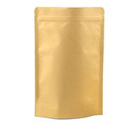 Evergreen Goods Bolsas Kraft Marrones para Conservación de Alimentos | Bolsas termosellables reutilizables con cierre de cremallera | Embalaje Bolsas para Café, Frutos Secos | 50 Bolsas 130x210x60mm