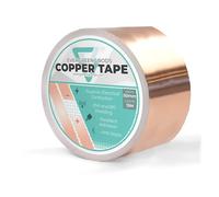Evergreen Goods - Cinta de cobre (50 mm x 15 m), 5 tamaños, adhesivo conductor para circuitos, blindaje EMI, reparación de guitarra y electricidad, conexión a tierra, 1 rollo