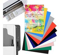 Evergreen Goods - Cortador de manualidades A4 para Cricut y silueta, 10 hojas impermeables con láser, colores surtidos | Fabricación de pegatinas, calcomanías de coche, tazas, decoración de ventana