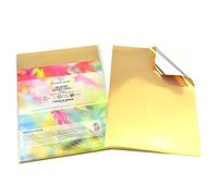 Evergreen Goods - Etiqueta adhesiva de vinilo dorado cepillado A4, 20 hojas