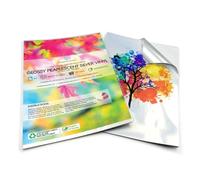 Evergreen Goods - Etiqueta adhesiva de vinilo plateado brillante, 20 hojas A4, impermeable, imprimible, autoadhesiva, compatible con Cricut y Silhouette