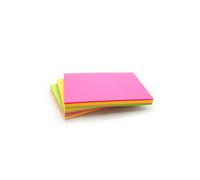 Evergreen Goods - Juego de 3 blocs de notas adhesivas, 5 colores en 1, bloc de notas autoadhesivas multicolor brillante, 76 mm x 126 mm, 100 hojas por bloc, bloc de notas de colores vibrantes para el