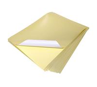 Evergreen Goods Ltd 10 Hojas A4 de Papel Autoadhesivo Color Oro Metálico | Papel Adhesivo Duradero para Impresora Láser y Silhouette | Hojas Ideales para Etiquetas Adhesivas y Manualidades