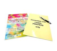 Evergreen Goods Ltd 20 Hojas de Vinilo Autoadhesivo Brillante A4 Transparente, Papel de Impresión de Alta Resolución para Impresoras Láser, Hojas de Adhesivo para Impresión de Imágenes/Fotos