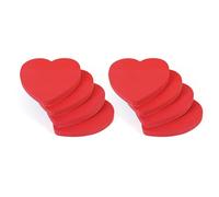 Evergreen Goods - Notas adhesivas en forma de corazón de color rojo, 8 blocs, 100 hojas por bloc, regalo perfecto para aniversario de San Valentín, hogar, oficina, aula, notas adhesivas extraíbles, 76
