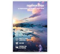 Evergreen Goods - Papel fotográfico de doble cara A4 blanco mate, 220 g/m², impresión por inyección de tinta y láser, papel de alta resolución para impresión fotográfica, álbumes de recortes, tarjetas