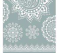 Evergreen - Juego de 2 servilletas tamaño almuerzo, 16,5 x 16,5 cm, paquete de 20, encaje de té