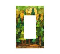 Evergreen - Placa frontal para interruptor de luz de pino, diseño de bosque de pinos, 1 banda, para decoración del hogar, cocina, habitación, baño