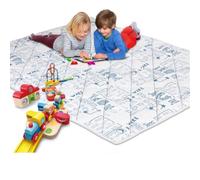 Evergreenweb - Alfombra de juegos para niños y recién nacidos grande 120 x 200 cm color celeste cubierta de suelo acolchada de espuma suave tejido hipoalergénico colchón de suelo plegable lavable