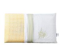 EVERGREENWEB - Almohada de Cama 40x70 Alto 12 cm, Almohada Viscoelástica, Hipoalergénica, Doble Funda Extraíble de Aloe Vera y Algodón, Almohada Relajante para el Dolor de Cuello
