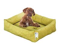 Evergreenweb Cama para Perro, Verde 45x65 Sofá para Perro, Alfombrilla para Perro, Cesta para Perro, Acogedora Cama para Mascotas en la Habitación Borde Elevado, con Suave cojín Desmontable - Rex