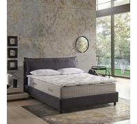 EVERGREENWEB - Colchón Doble 160x200 con Topper Viscoelástico Altura 32 cm + 2 Almohadas Memory Foam, Ortopédico, Funda Blanca con Efecto Masaje, Corrector con Acolchado Antiácaros Efecto Pluma