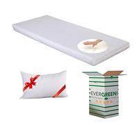 Evergreenweb - Colchón para niños de 80 x 190 x 12 cm de Espuma de Poliuretano expandido 100% Transpirable y antiasfixia, Ideal para Cuna, Cama Individual, Funda extraíble, antialérgica, Lavable