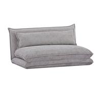 EVERGREENWEB - Sofá Cama Extensible, Futón Gris 2 Plazas - Sillón de Piso Regulable con Cojín, Colchón Doble para habitación pequeña, apartamento, Dormitorio | Hoshi