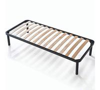 EVERGREENWEB - Somier 90x190 cm de Láminas de Madera Vaporizada con 4 Patas Atornillable, Anti-Ruido, Estructura de Tubo de Acero Fuerte y Resistente, Pintura Metalizada, Base para Todos Colchones