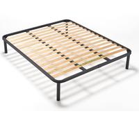 EVERGREENWEB - Somier de Matrimonio 180x190 cm de Láminas de Madera y Estructura Portante de Hierro Reforzada con 4 Patas Extraíbles, Ortopédico, Base Empotrada para Todas Camas y Colchones - Apple