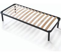 EVERGREENWEB - Somier Individual 90x180 cm con 13 Resistentes Láminas de Madera y Estructura en Hierro Reforzada con piès Extraíbles, Altura 35 cm - Base para Todos colchones, Somier Ortopedico
