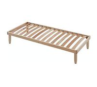 EvergreenWeb - Somier Individual Fijo 90x200 de 35 cm de Altura de Láminas de Madera de Haya, Ortopédico, Soportes de Láminas Insertado en el Marco, Doble Estructura Reforzada y 4 Patas Extraíbles