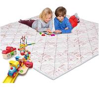 Evergreenwell - Alfombrilla de juegos para niños y bebés, grande, 200 x 200 cm, color rosa, cubierta de suelo acolchada de espuma suave, tejido hipoalergénico, colchón de suelo plegable y lavable