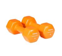 evergy - Mancuernas Studio Home, para Gimnasio en casa, hexagonales. Pesos fitness. Mancuernas 1kg, 2kg, 3kg, 4kg, 5kg. Pesas Gym en casa. (Naranja 4kg)