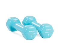 evergy - Mancuernas Studio Home, para Gimnasio en casa. Pesas, hexagonales. Pesos fitness. Mancuernas 1kg, 2kg, 3kg, 4kg, 5kg. Pesas Gym en casa. (Azul 1kg)