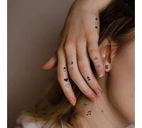 Everjoy Realistic Tiny Mini Fake Temporal Finger Tattoo Stickers - Simple, Small Black Icon Design Tattoos