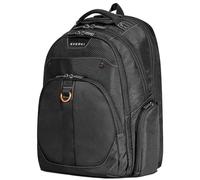 Everki Atlas - Mochila para portátil con Compartimento Ajustable para portátil de 13 a 17,3 Pulgadas (33-43,9 cm), Trolley Flap, Concepto Plano Bien pensado y Otras Funciones, Negro, EKP121-1