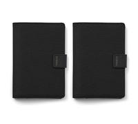 Everki Funda para Pasaporte RFID - Estuche Delgado Anti-RFID para Viaje, Cubierta Protectora para Pasaporte, Accesorio de Viaje Mujer/Hombre - Negro, Pack de 2