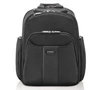 Everki Versa 2 mochila para portátil premium - para mujer y hombre, compartimento ajustable 14,1"-15", 21,5 L, nailon balístico apto para viaje - Negro (EKP127B)