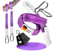 everlar® EverStraps Columpio de fijación para árbol, 2 x 1000 kg, 1 m, muy resistente, para columpio de árbol, fijación de hamaca, suspensión de columpio, suspensión para silla colgante, correa de