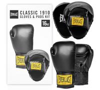 Everlast 1910 Classic Guantes Boxeo y Manoplas, Cierre Velcro, Guantes de Cuero para Saco y Entreno - Equipo Cómodo y Protector - Auténtico de Everlast