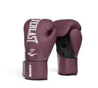 Guantes de Boxeo Everlast Elite 2 12oz, Burdeos, para Saco, Manoplas y Sparring, Cierre de Velcro, Barra Ergonómica, Espuma Dividida - Equipo Auténtico