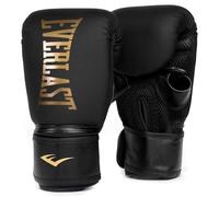 Guantes de Boxeo Everlast Cardio Elite (L/XL), Guantes Negro/Dorado para Saco, Manoplas y Velocidad, Dedo Pulgar Abierto, Cierre de Venda, Espuma de Doble Capa y Agarre Ergonómico
