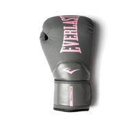 Guantes de Boxeo Everlast Elite 2 14oz, Gris/Rosa, para Saco, Manoplas y Sparring, Cierre de Velcro, Barra Ergonómica, Espuma Dividida - Equipo Auténtico