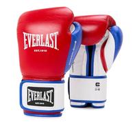 Everlast Powerlock OG Advanced 14oz Guantes de Boxeo (Rojo/Blanco), para Saco, Manoplas y Sparring, Cierre de Velcro, EverDri, Espuma C3, Agarre ergonómico - Equipamiento Original Everlast